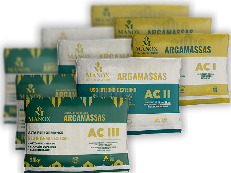 Argamassas Colantes MANOX AC I, AC II, AC III